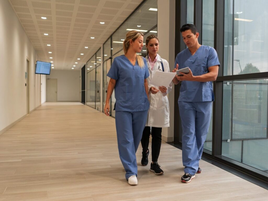 medical residents at a hospital